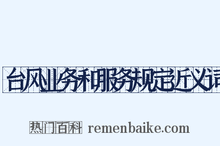 台风业务和服务规定近义词是什么意思的图片